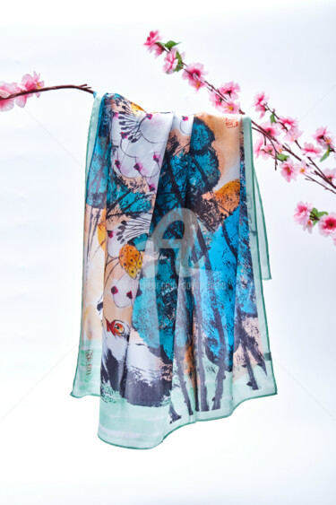 Dayou Silk scarf - Lotus breeze 02